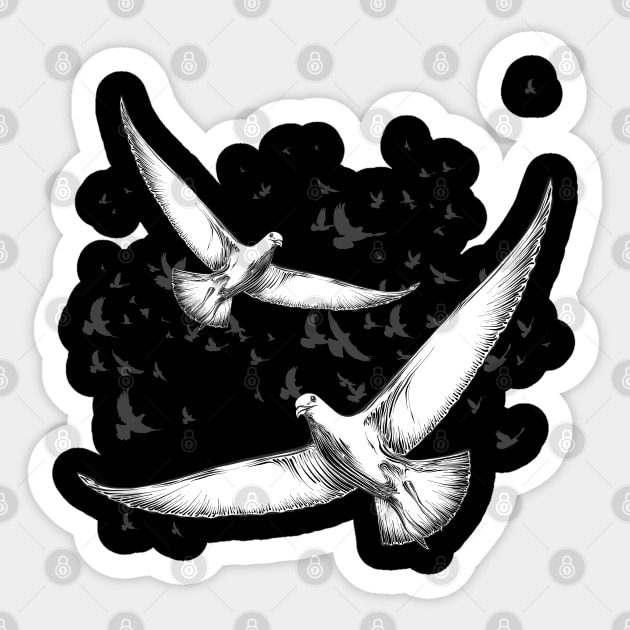 pigeon birds Sticker by ShirtsShirtsndmoreShirts